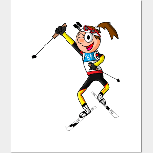 Biathlon girl Comic Posters and Art